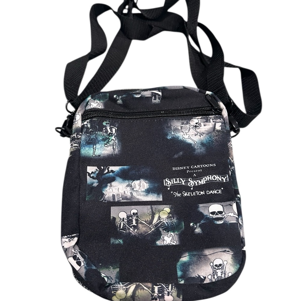 Disney‎ Silly Symphony Skeleton Dance Canvas Crossbody Bag Purse